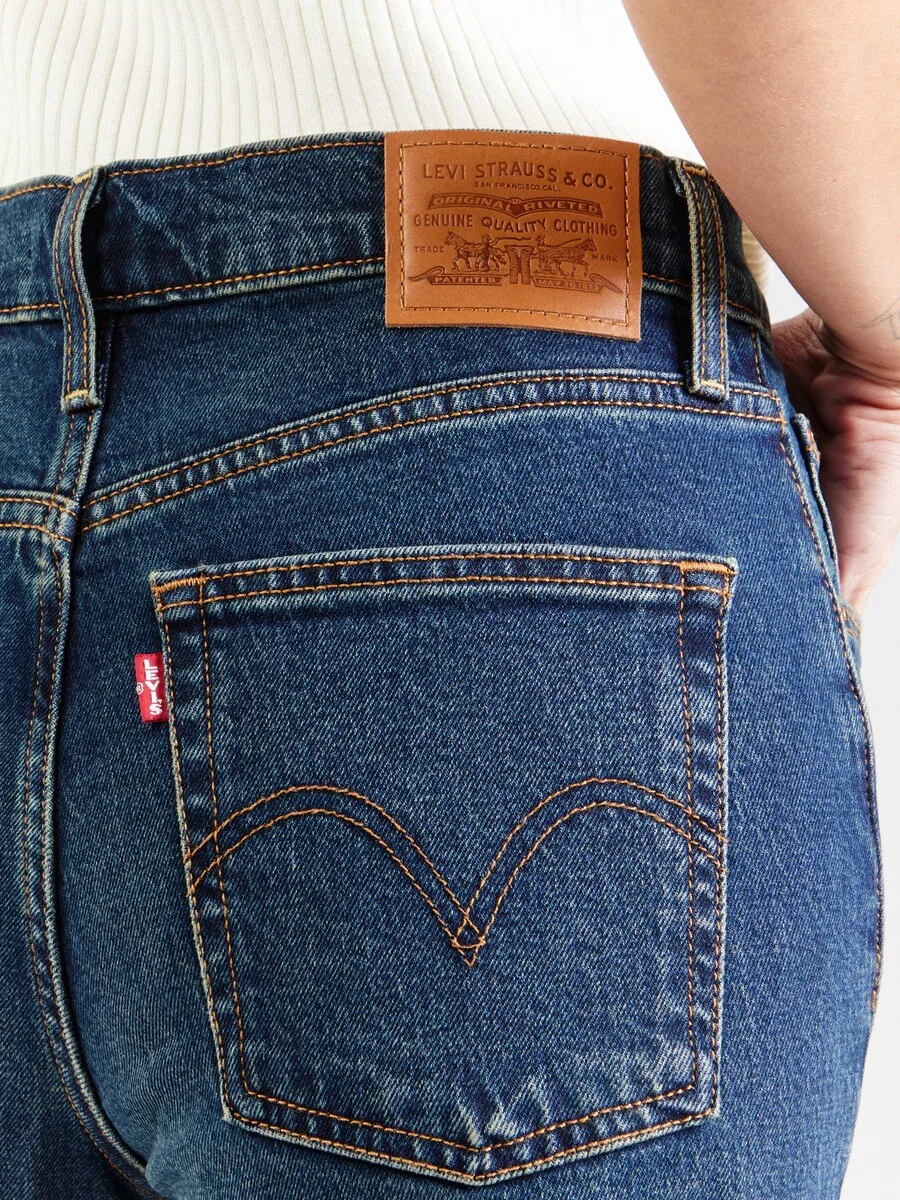 Джинсы-клеш LEVI'S 'RIBCAGE FLARE' синего цвета — фото 3