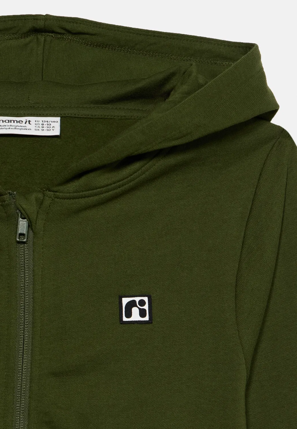 Карта Nkmflo - толстовка на молнии Name It, Rifle Green — фото 4