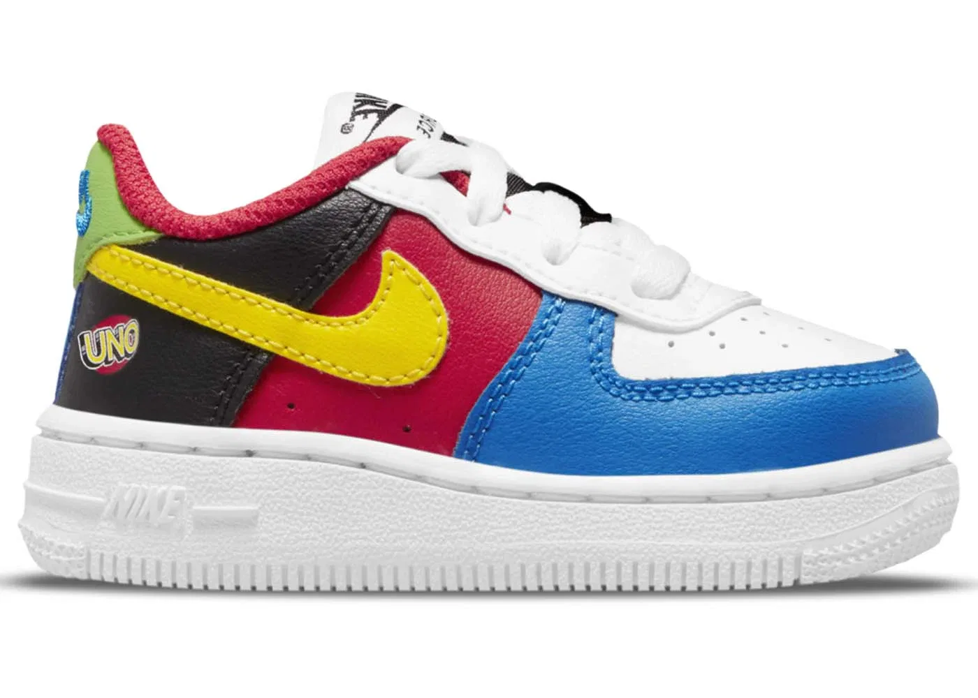Детские кроссовки Lifestyle Nike Air Force 1 Low LV8 QS, White/University Gold-University Red-Game Royal