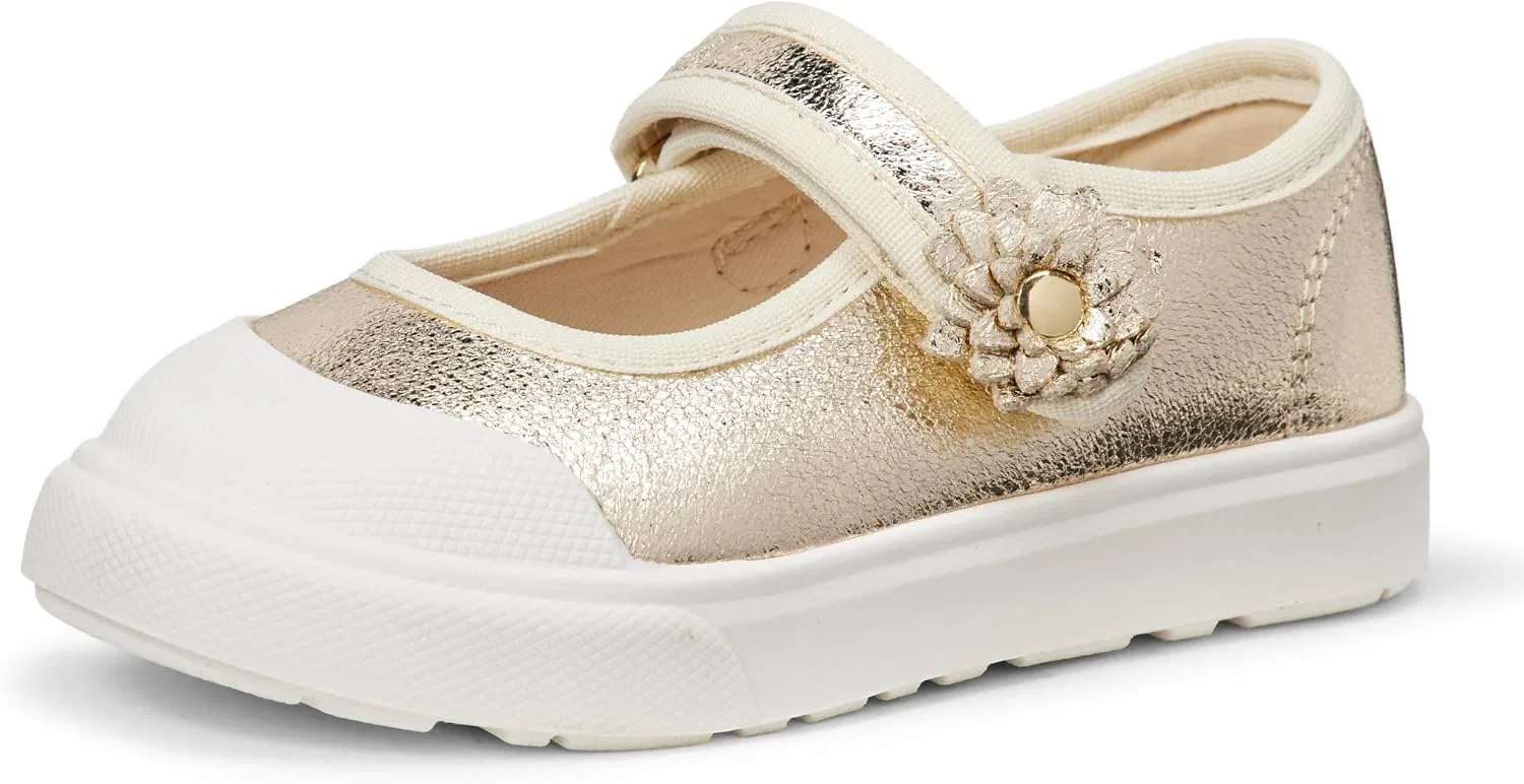 Детские кроссовки для девочек Mary Jane Sneakers Amazon Essentials, Metallic Gold