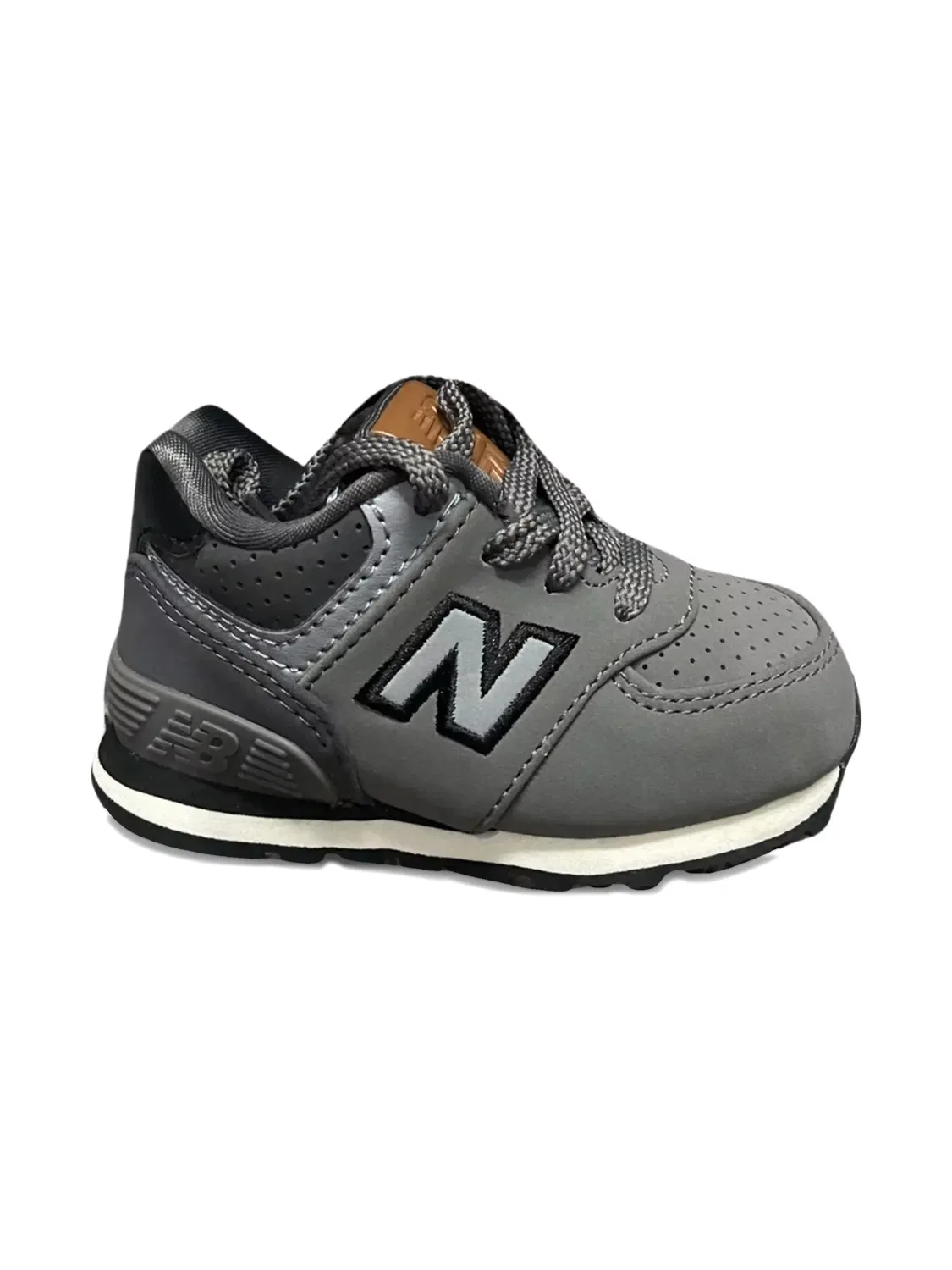 Кроссовки 574 с перфорацией New Balance Kids, серый
