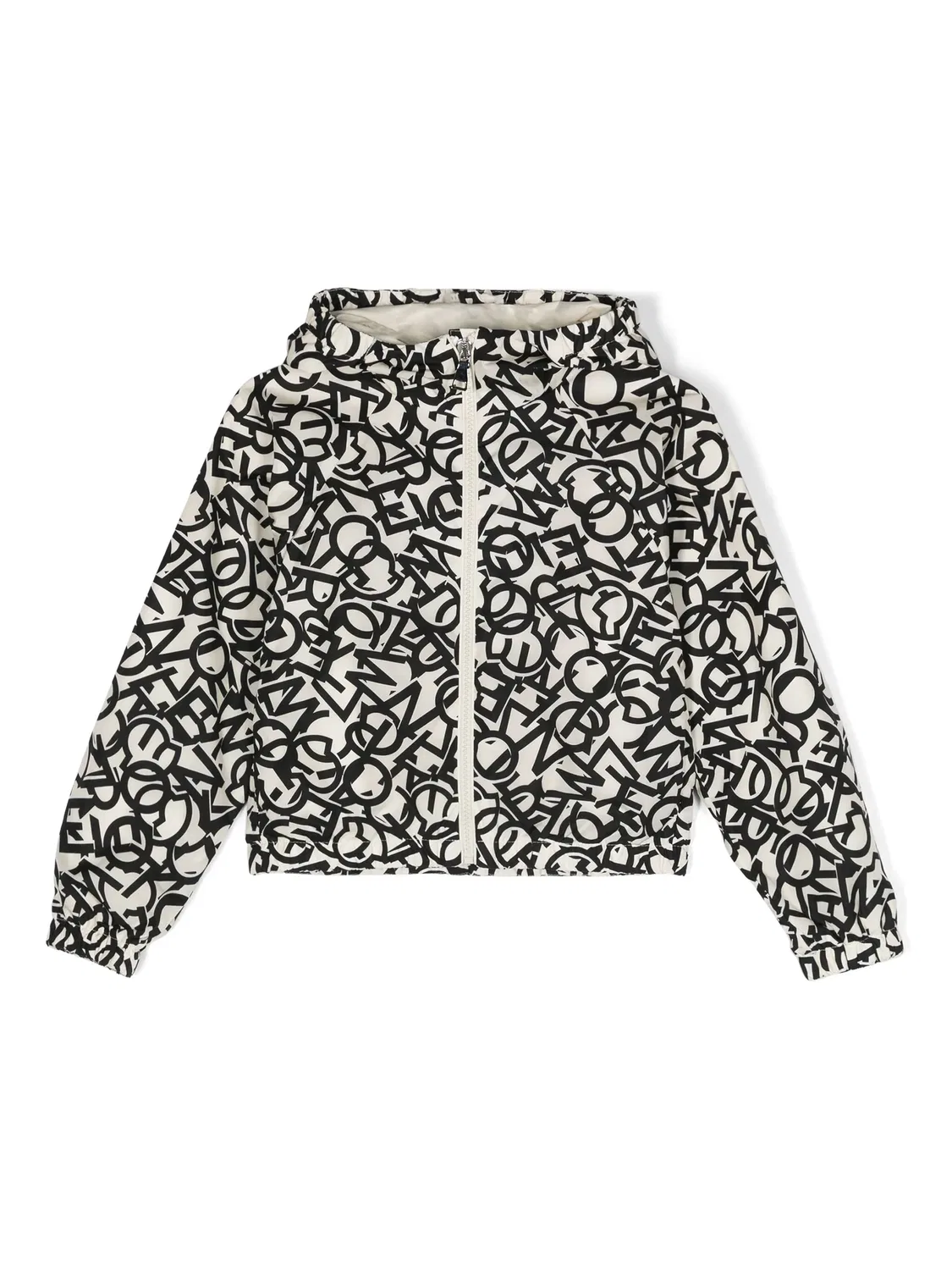 Куртка с капюшоном и логотипом Moncler, нейтральные
