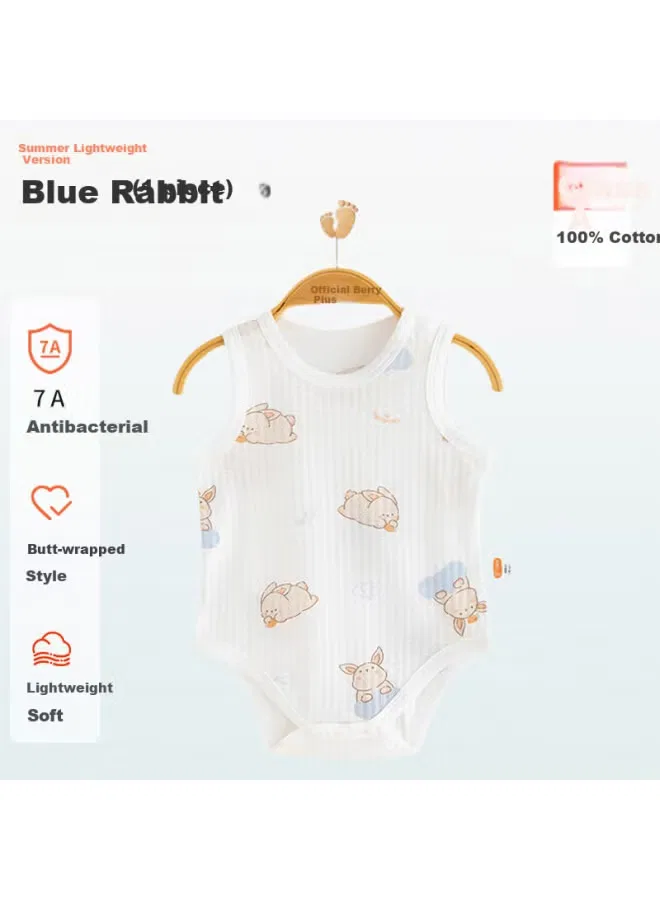 Боди-комбинезон без рукавов из хлопка Little Rabbit Babyprints, белый — фото 2