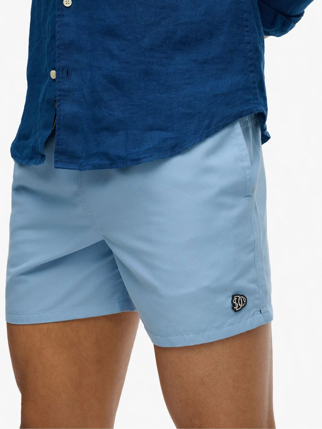 Плавки с вышитым логотипом Superdry Endless Sky Blue