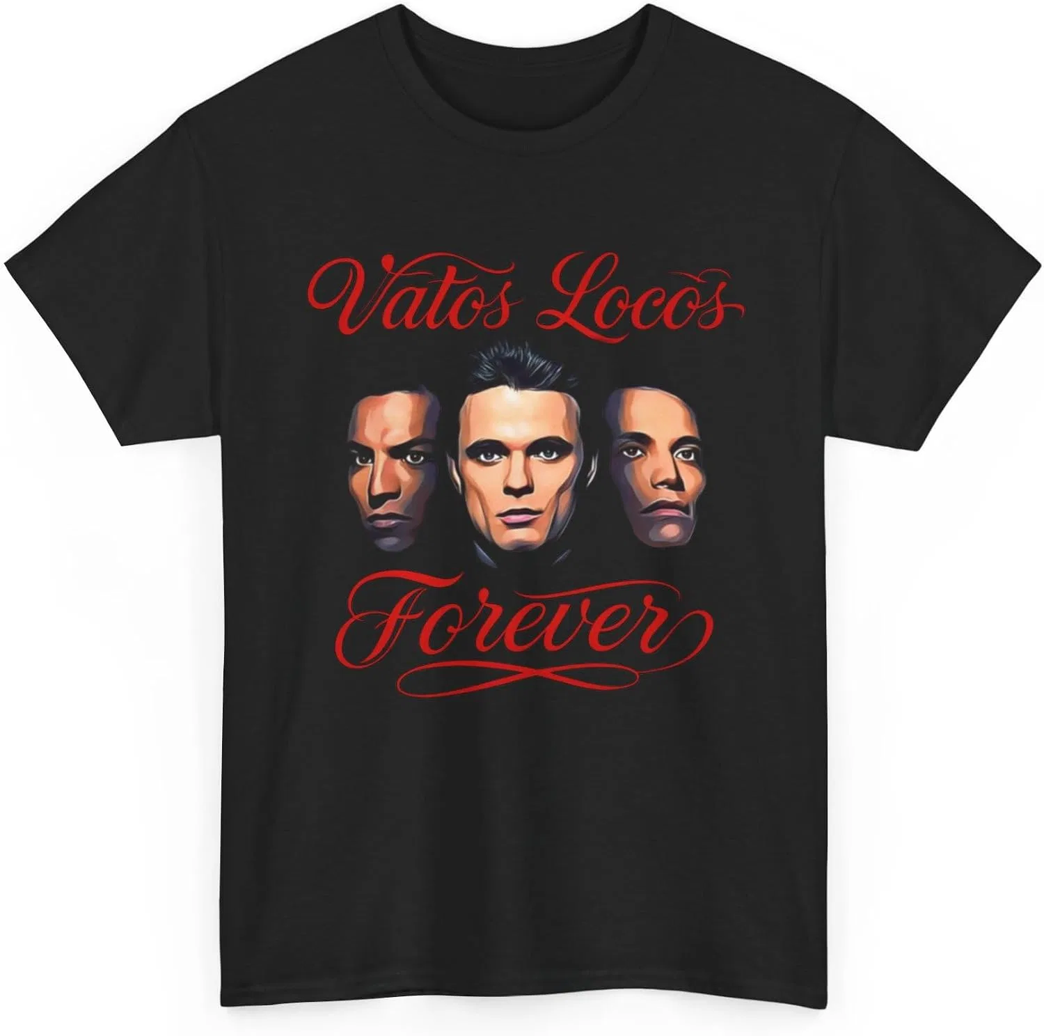 Женская футболка с коротким рукавом Vatos Locos Forever Blood in Blood Out, чёрный — фото 3