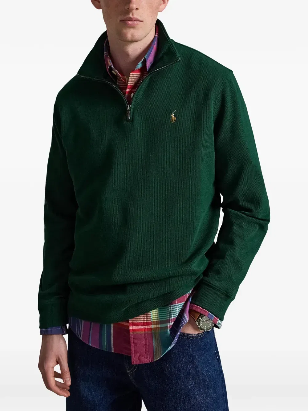Толстовка с вышитым логотипом Polo Ralph Lauren, зеленый — фото 3
