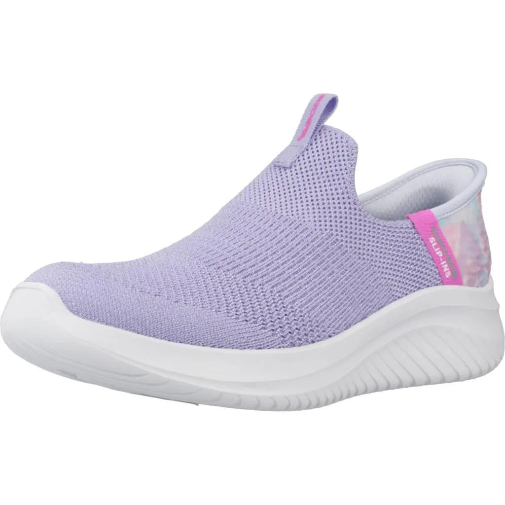 Детские кроссовки с технологией Slip-In Skechers ULTRA FLEX 3.0 COLORY WILD, Цвет Violett
