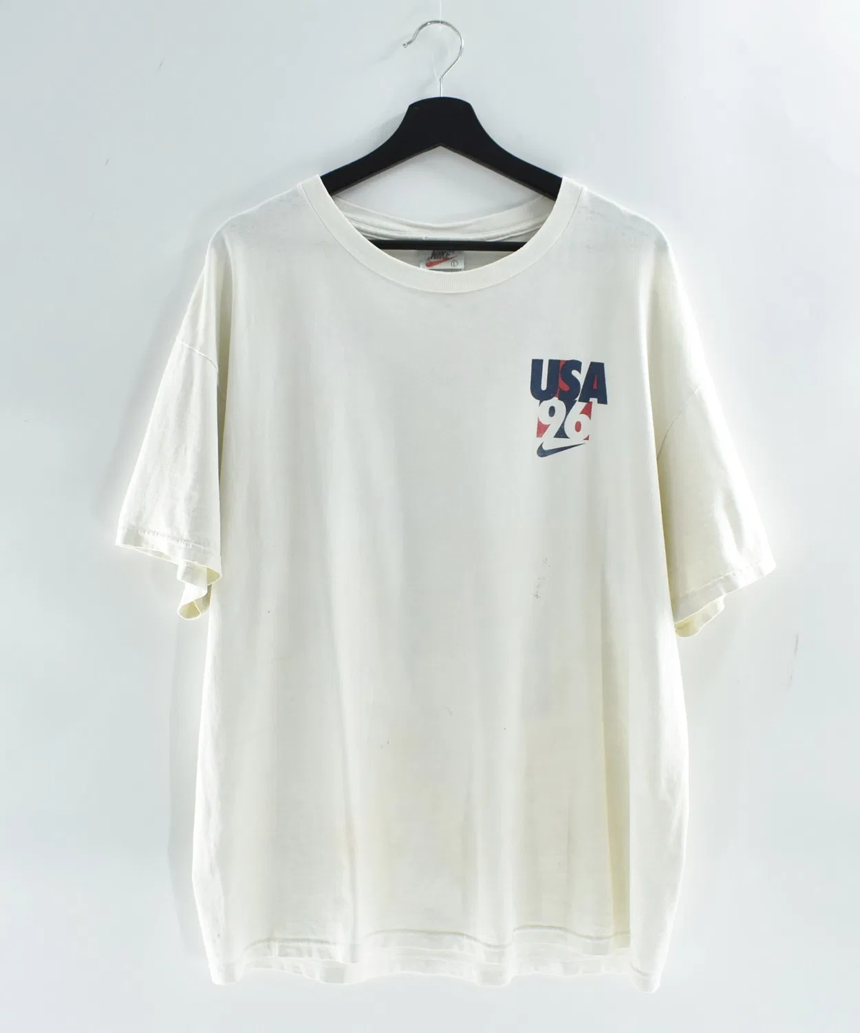 Мужская футболка с принтом JUST DO IT USA NIKE, Белая — фото 4