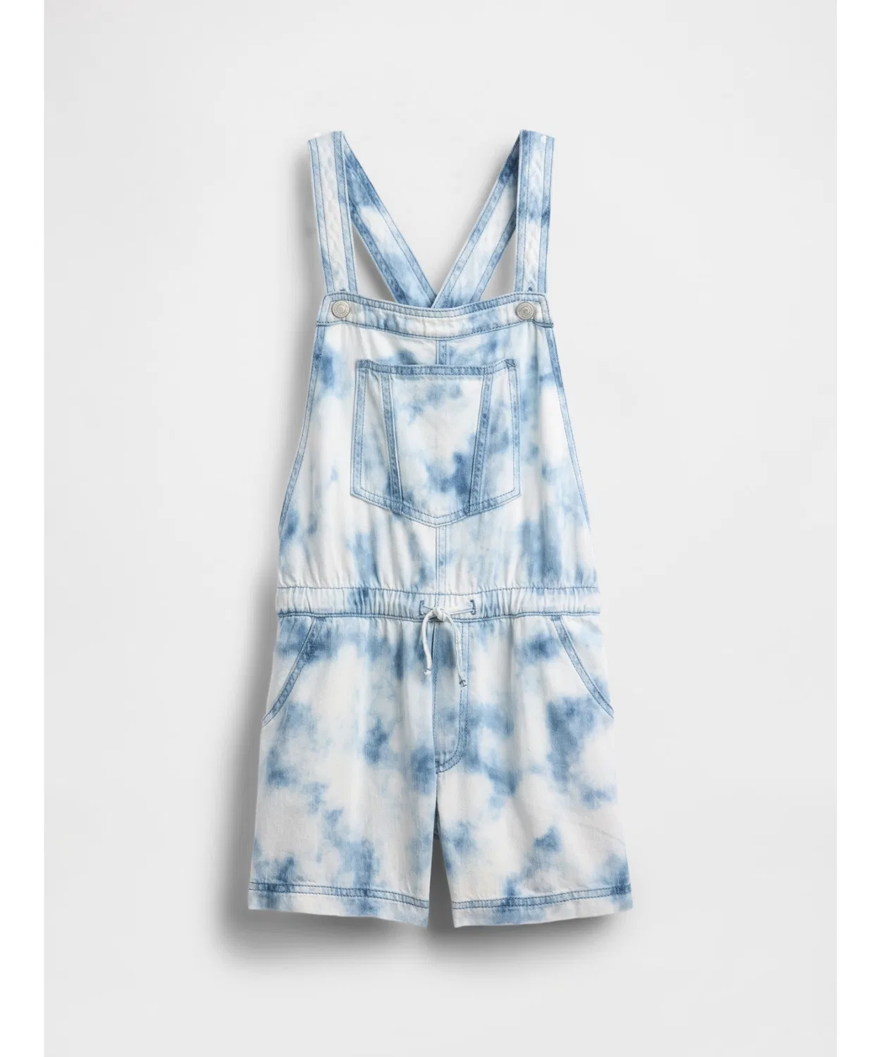 Детский джинсовый комбинезон с принтом тай-дай Relaxed Fit GAP, Blue — фото 2