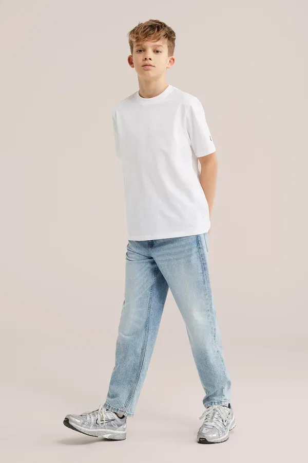 Комплект из 2 футболок хлопок Basic T-shirt We Fashion White, белый — фото 3