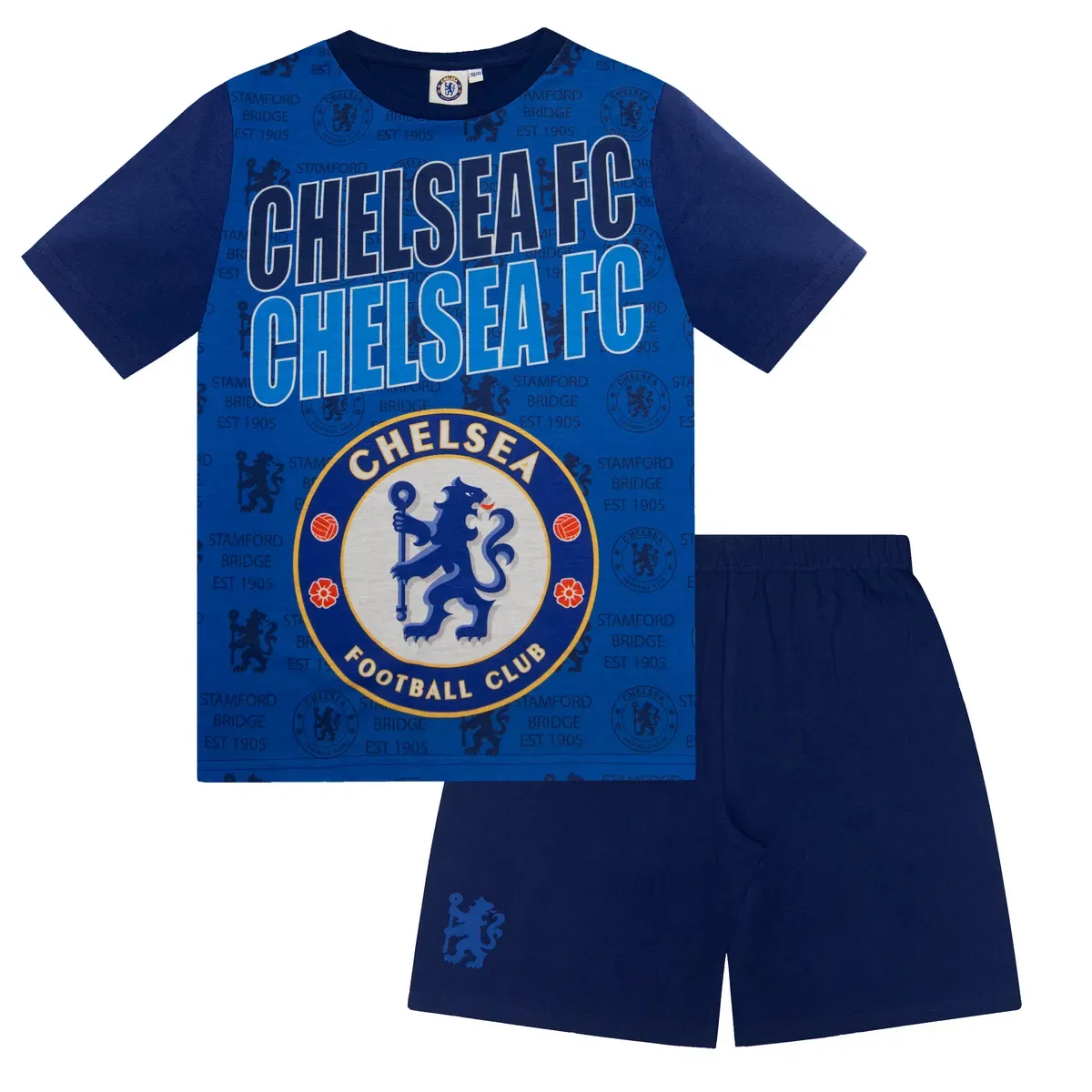 Детский комплект пижамы с коротким рукавом Chelsea Fc, Blue