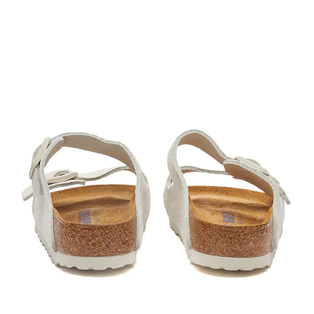 Сандалии Birkenstock Arizona Soft Footbed Suede Leather, белый — фото 2