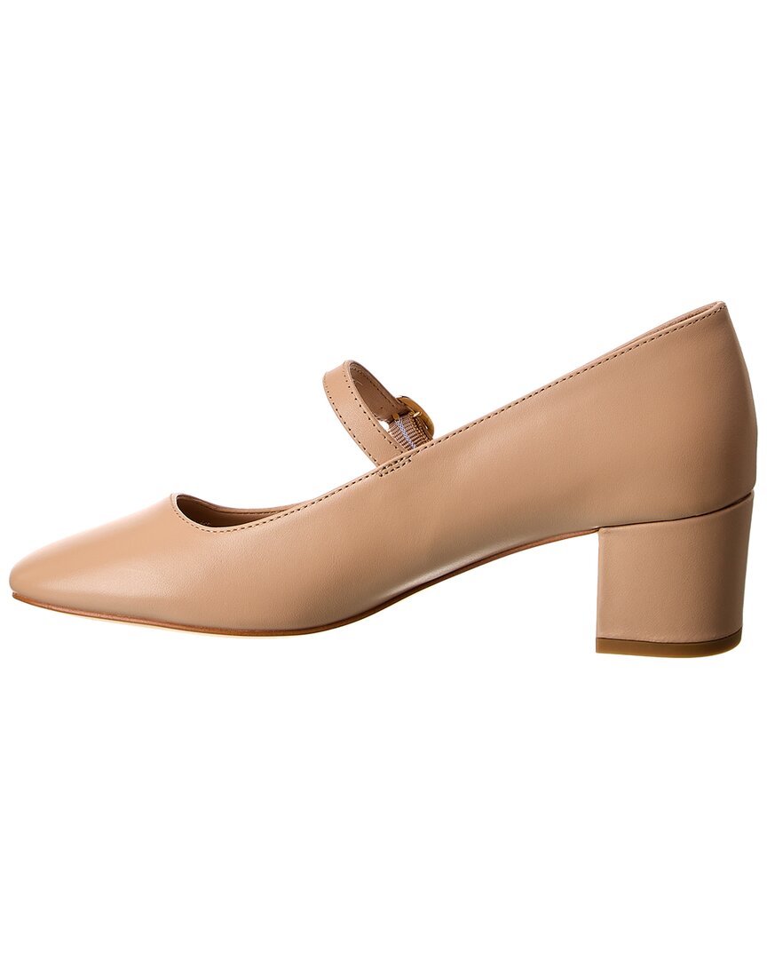 Туфли-лодочки Мэри Джейн Stuart Weitzman Louise 50 Block Leather, бежевый — фото 2