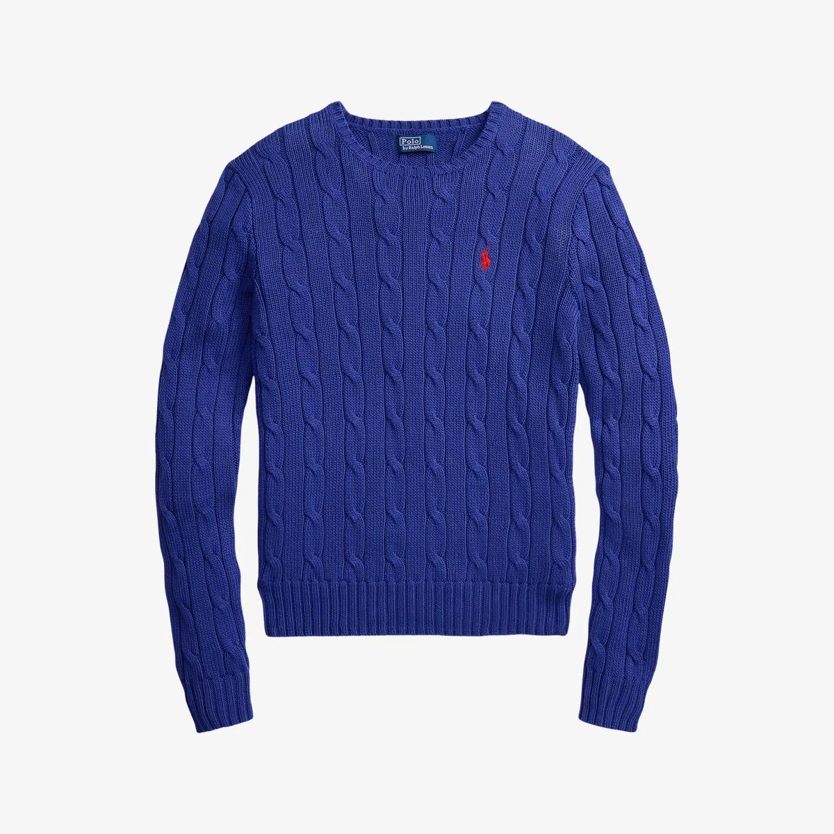 Хлопковый джемпер Джулианна крупной вязки Polo Ralph Lauren, синий