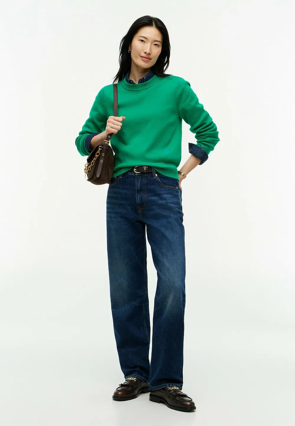 Тканый джемпер премиум-класса с круглым вырезом Tommy Hilfiger, Green — фото 2