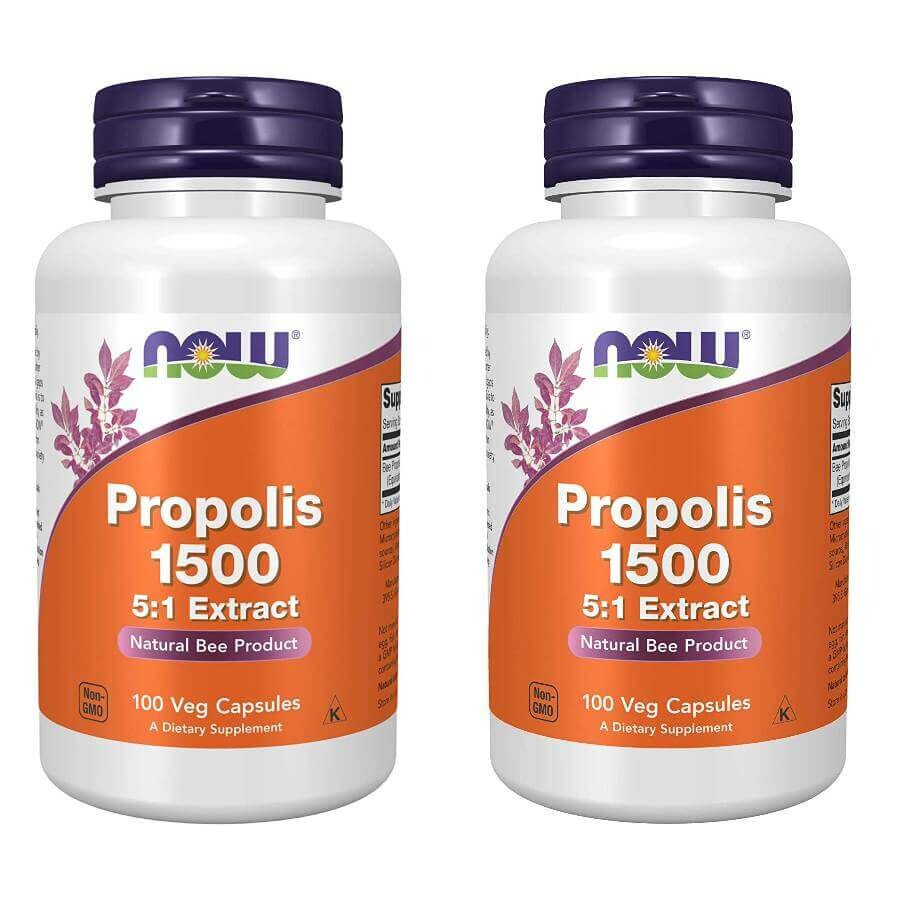 

Прополис Now Foods Propolis 1500 мг, 2 упаковки, 100 капсул