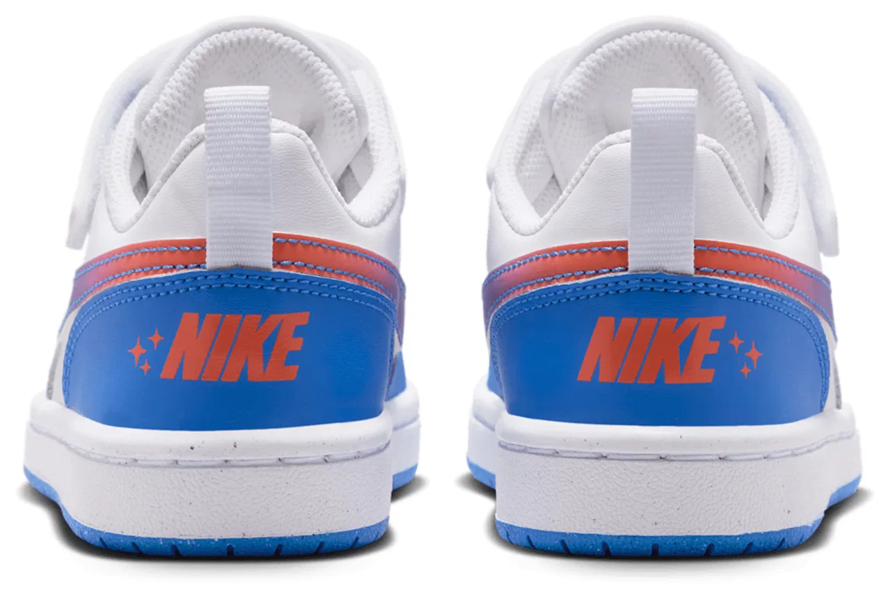 Кроссовки для мальчиков Court Borough Low Nike, цвет White/Bright Violet/Blue Crystal — фото 3