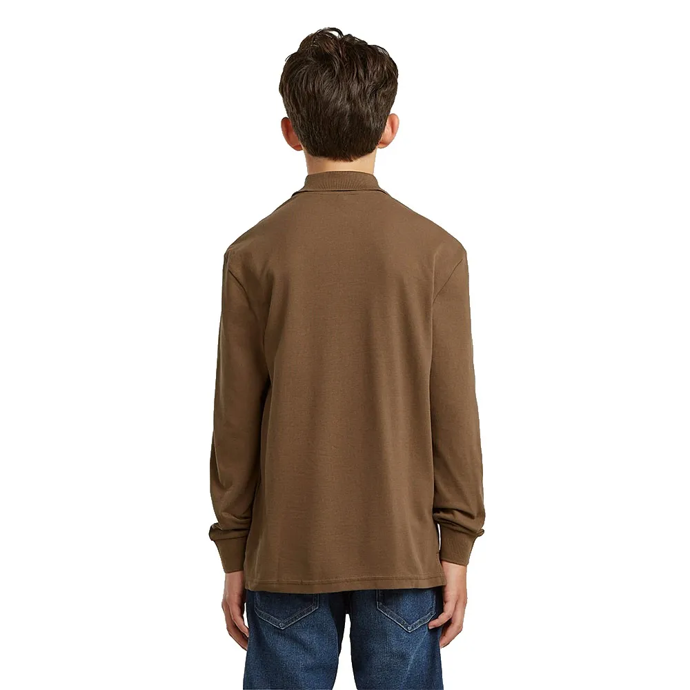 Футболка с длинным рукавом G-Star Dunda Core, коричневый — фото 2