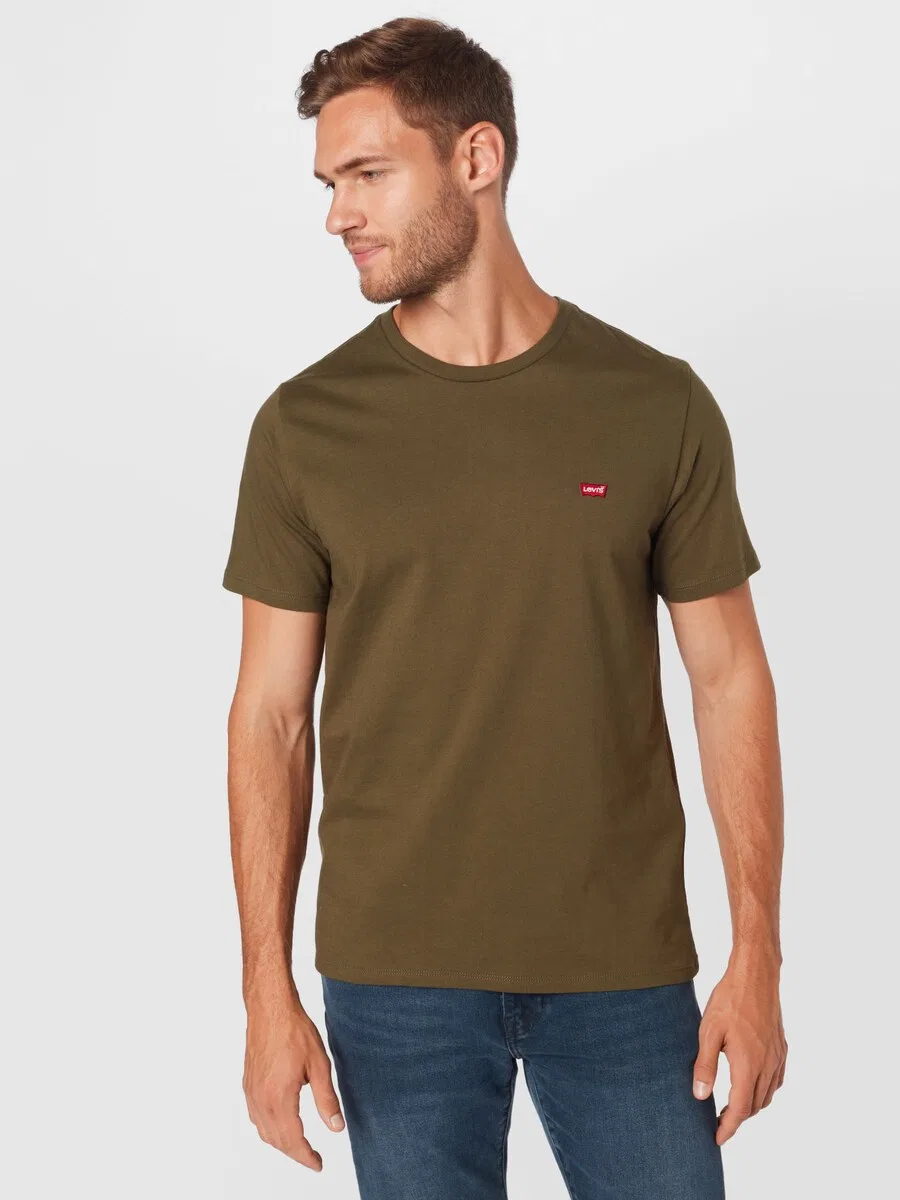 Рубашка LEVI'S 'SS Original HM Tee' оливкового цвета — фото 3