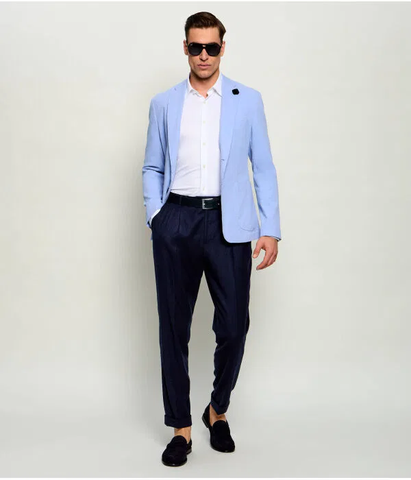 Мужская рубашка slim fit P-ROAN-K-F-261 BOSS, белый — фото 2