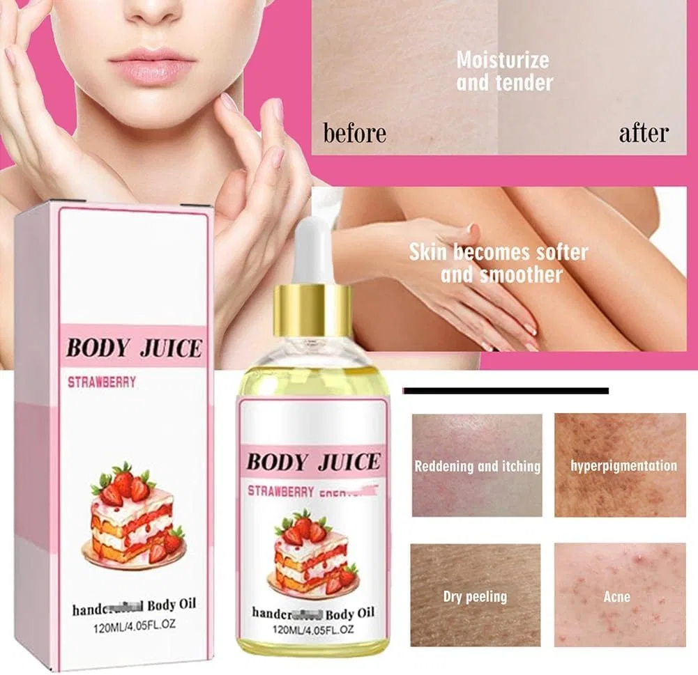 Масло для тела Body Juice Oil Strawberry Fragrance, IFFANY, 3 шт., 120 мл — фото 4