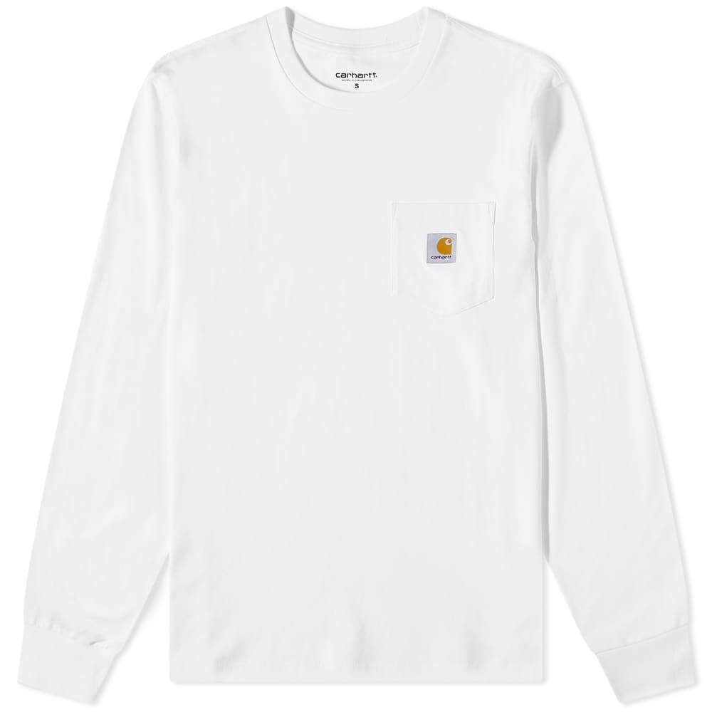 

Футболка Carhartt WIP Long Sleeve Pocket Tee, Белый, Футболка Carhartt WIP Long Sleeve Pocket Tee