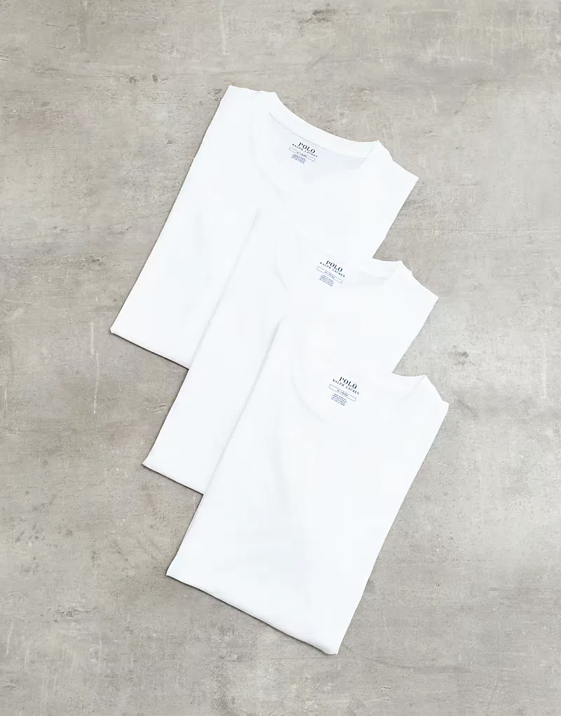 Майки с круглым вырезом 3 шт Polo Ralph Lauren, белый