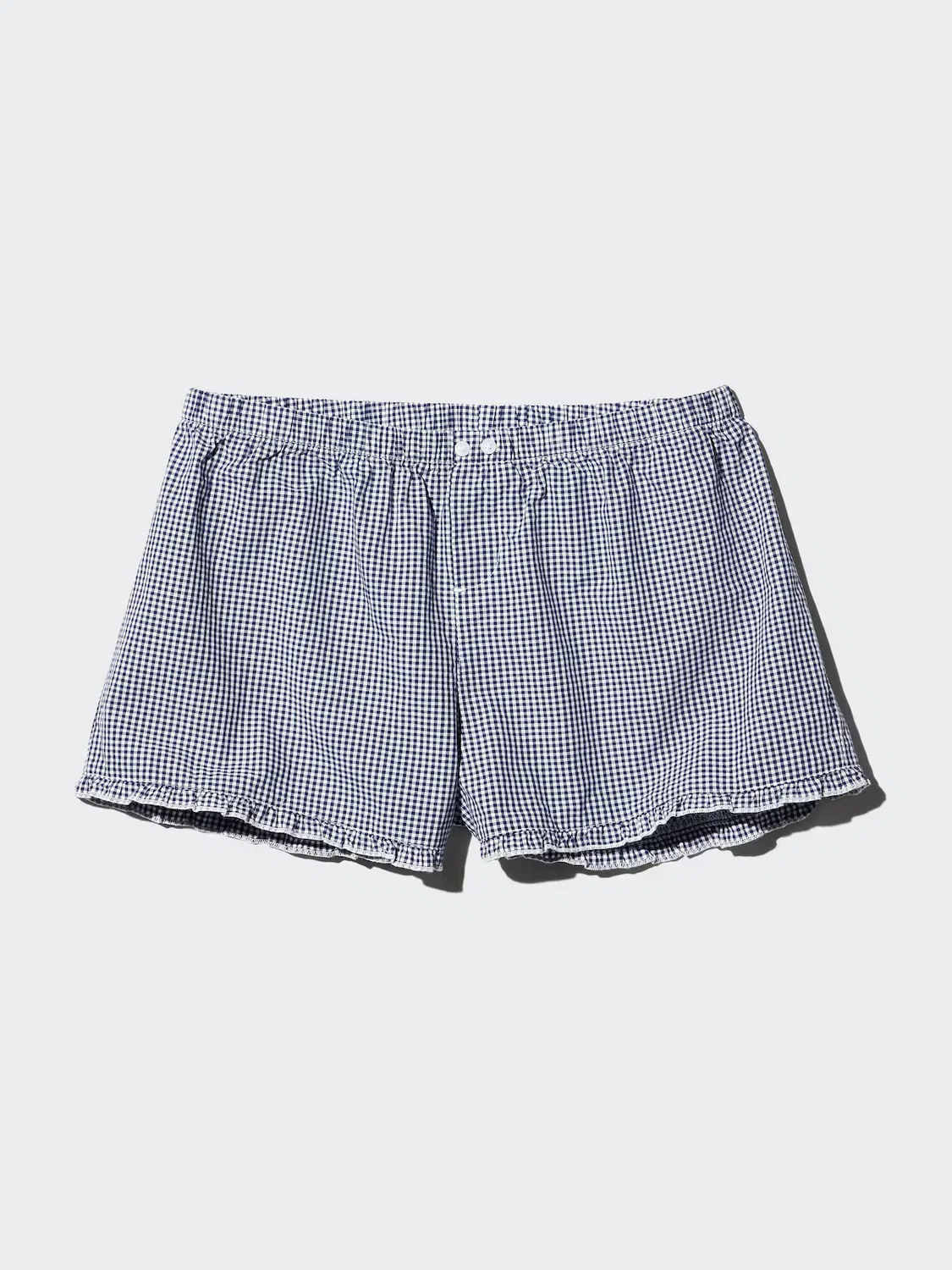 Боксерские шорты Uniqlo, свободный крой, в клетку, бордовые — фото 4