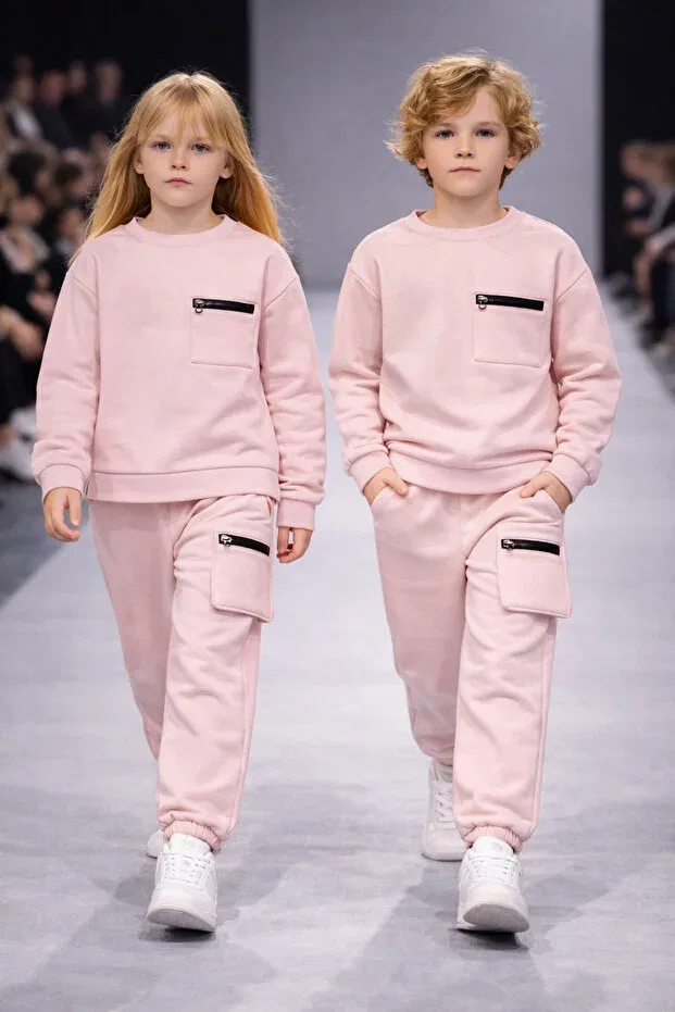 Детский спортивный костюм для девочек хлопковый Prenses Peri Kids, Pink