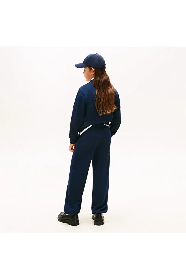 Детские спортивные штаны для девочек без принта Tommy Hilfiger, C1g-Blue — фото 2