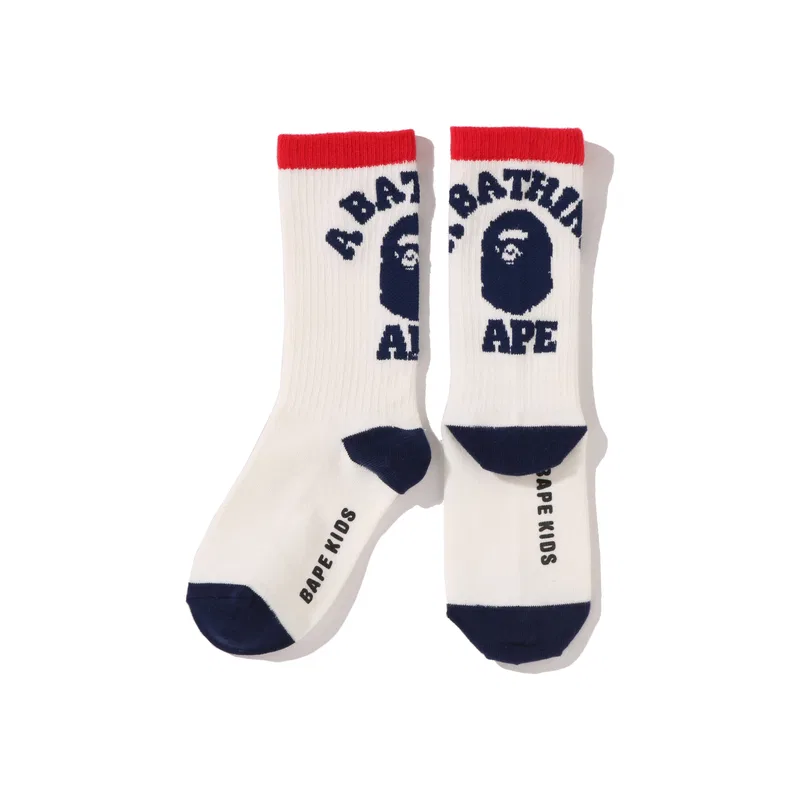 Детские носки с принтом Moderate Home A BATHING APE, White Whx