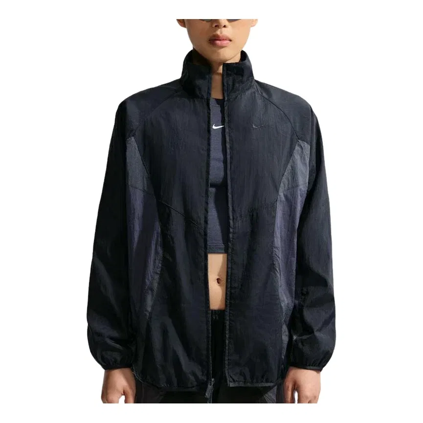 Женская куртка оверсайз Nike Sportswear Oversized Track Jacket Black Gridiron Anthracite, черный