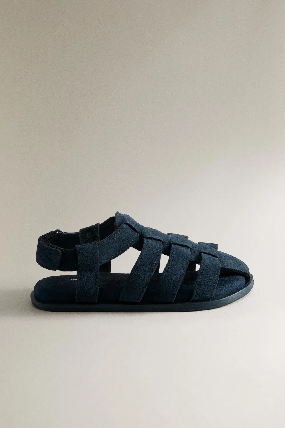 Детские кожаные сандалии с ремешком ZARA, Blue