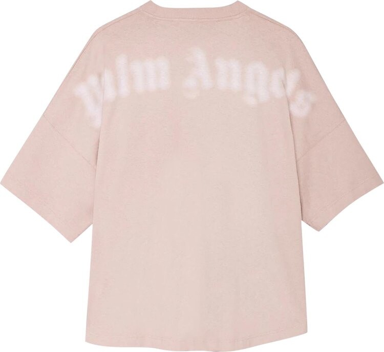 Футболка Palm Angels Blurred Logo Over Tee 'Mauve/White', фиолетовый — фото 3