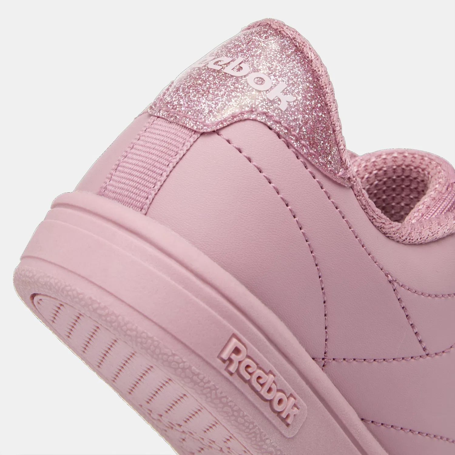 Детские кроссовки для девочек Reebok Court Clean Hook & Loop Straps, Dustyrose Frostedberry — фото 2