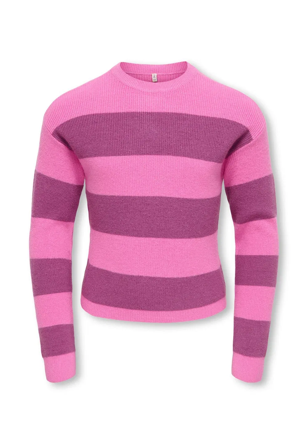 Свитер Kogfranca life short stripe Only Girls, Cyclamen Stripes Wide Stripe Grape Nectar
