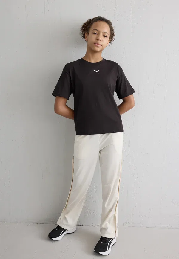Брюки однотонные Wardrobe relaxed popper pants unisex Puma Alpine Snow — фото 2