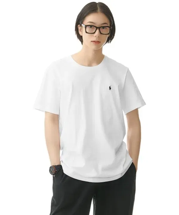 Футболка с круглым вырезом, хлопок, Polo Ralph Lauren, белый