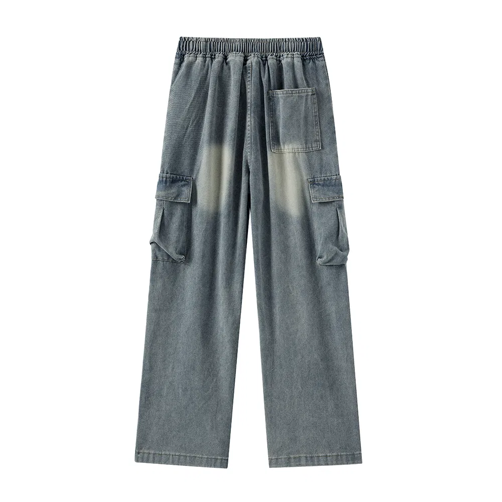 Детские утепленные карго-брюки на флисе с высокой посадкой Casual Pants, PAL ONGACO, Black Fleece-Lined — фото 4