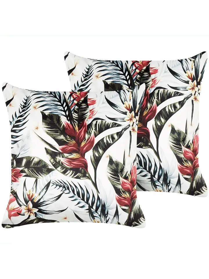 

Декоративная подушка Beliani 2er Set Deko EDELWEISS, цвет bunt/weiß/grün