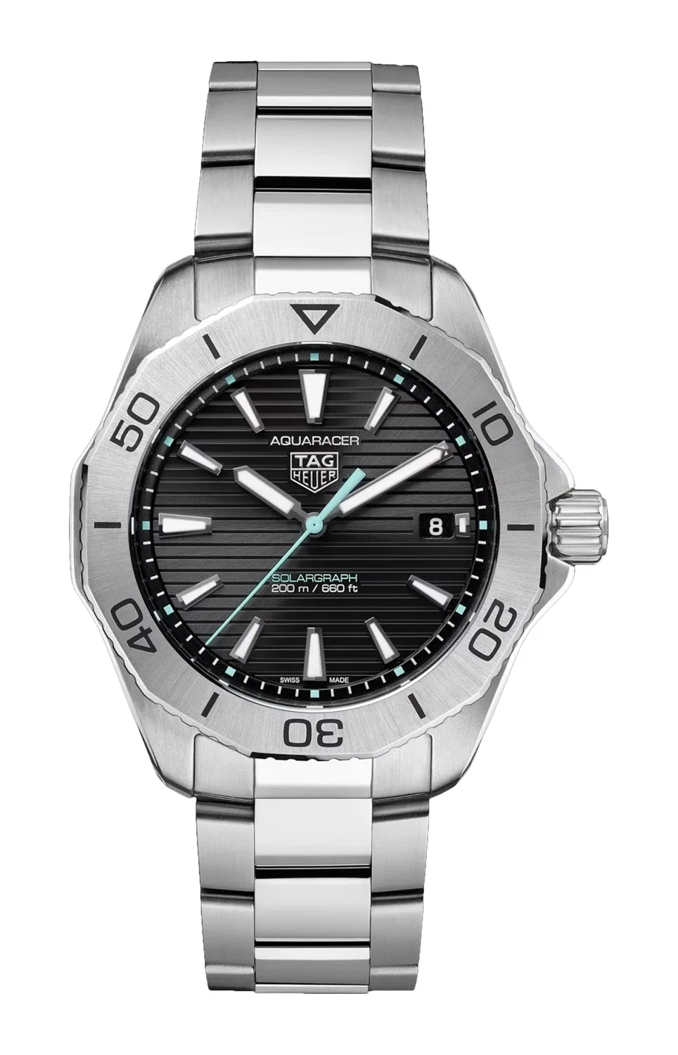 TAG HEUER АКВАРЕЙСЕР ПРОФЕШНЛ 200 СОЛАРГРАФ, 40 ММ - WBP1114.BA0000, серебряный