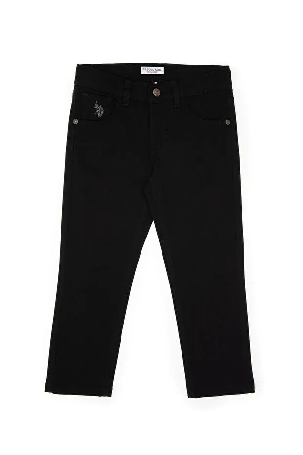 Детские брюки для мальчиков прямого кроя U.S. Polo Assn., Black — фото 4