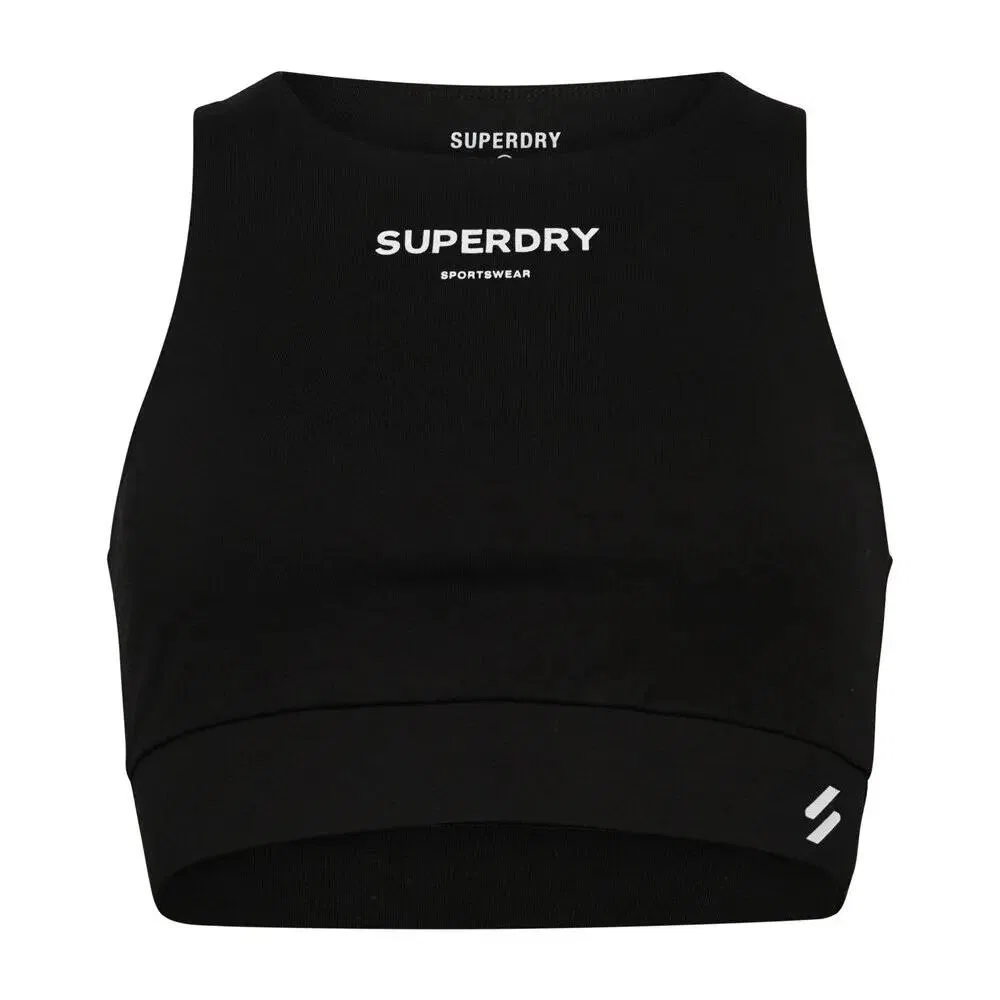 Женский спортивный бюстгальтер Core Superdry, Schwarz / Weiß
