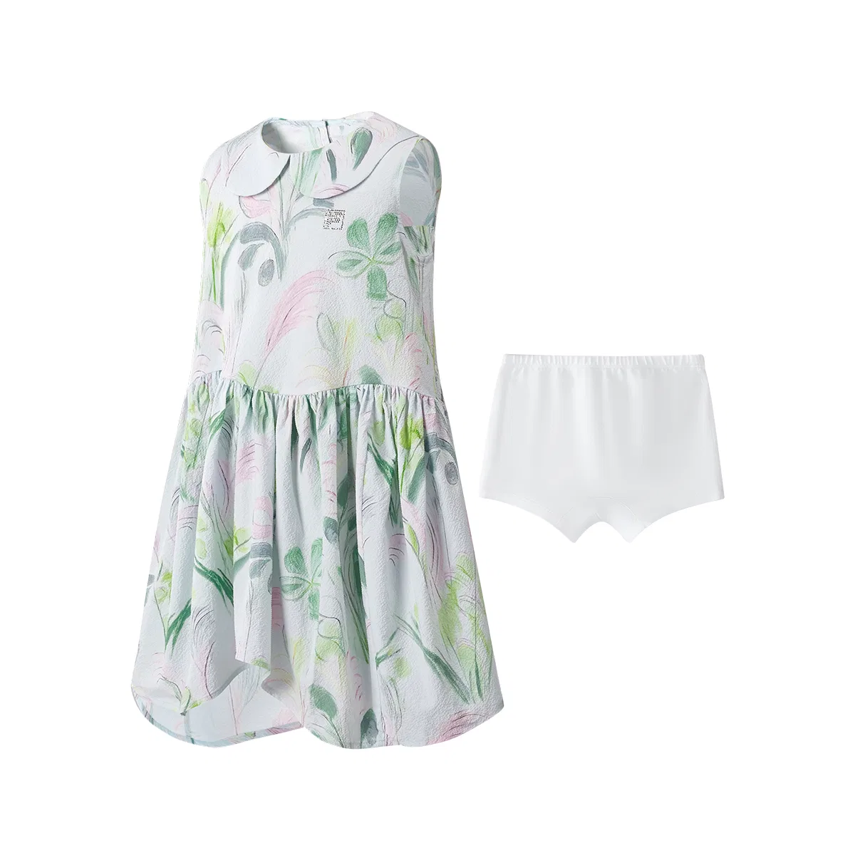 Платье с запахом, миди, FILA KIDS, All Over Print