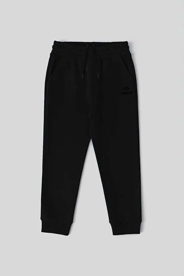 Детские спортивные штаны для мальчиков с манжетами Tommy Life, Black