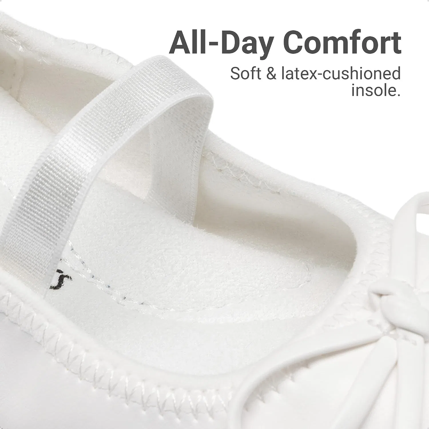 Детские балетки Мэри Джейн для девочек DREAM PAIRS, White — фото 4