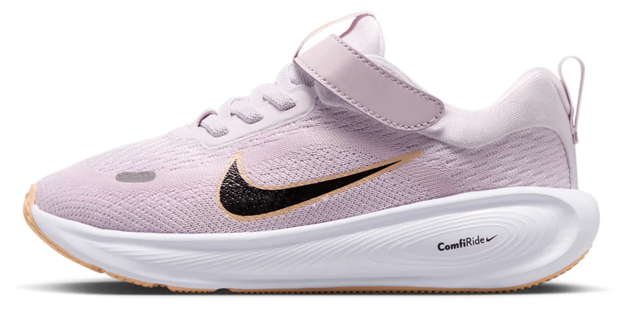 Кроссовки для мальчиков Preschool Stellar Ride Nike, цвет Bleached Lilac/Black/Pink Foam — фото 2