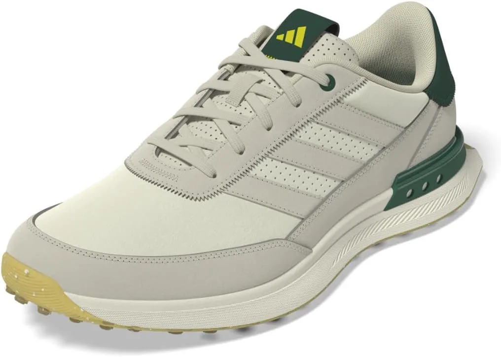 

Мужские гольф-туфли Adidas S2G без шипов из кожи, размер 24, светло-белый/зеленый