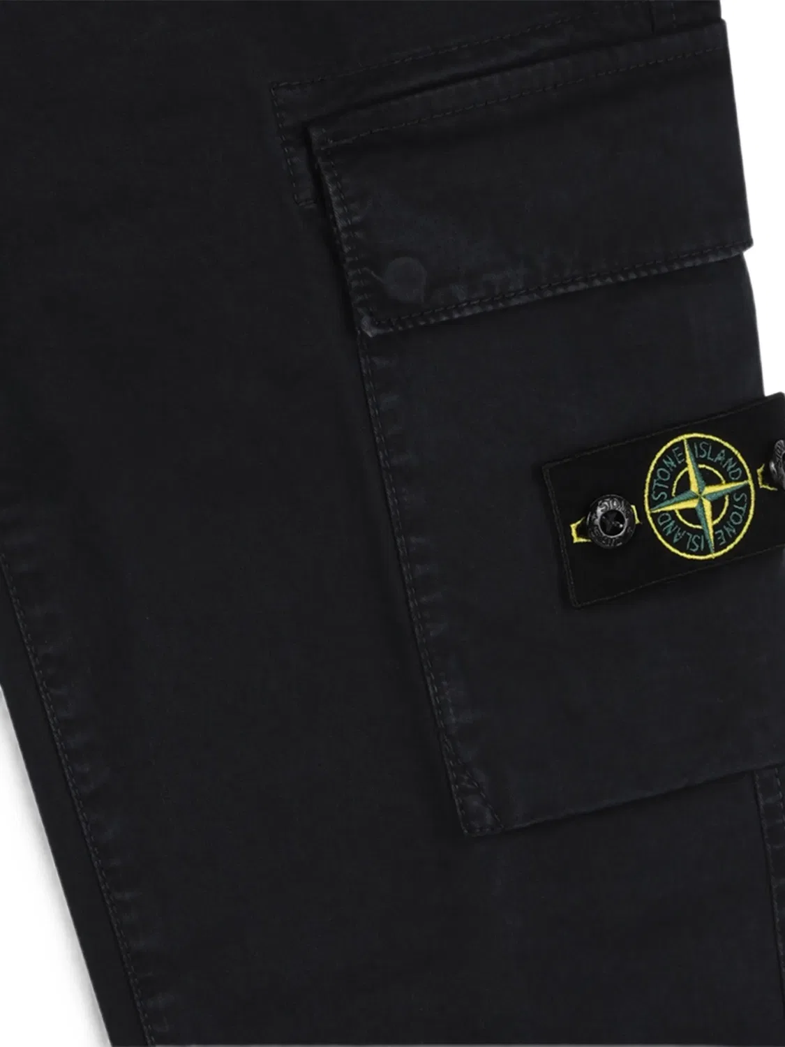Брюки с нашивкой-логотипом Stone Island Junior, черный — фото 4