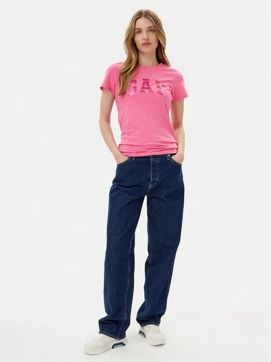 Футболка regular fit Gap, розовый — фото 2